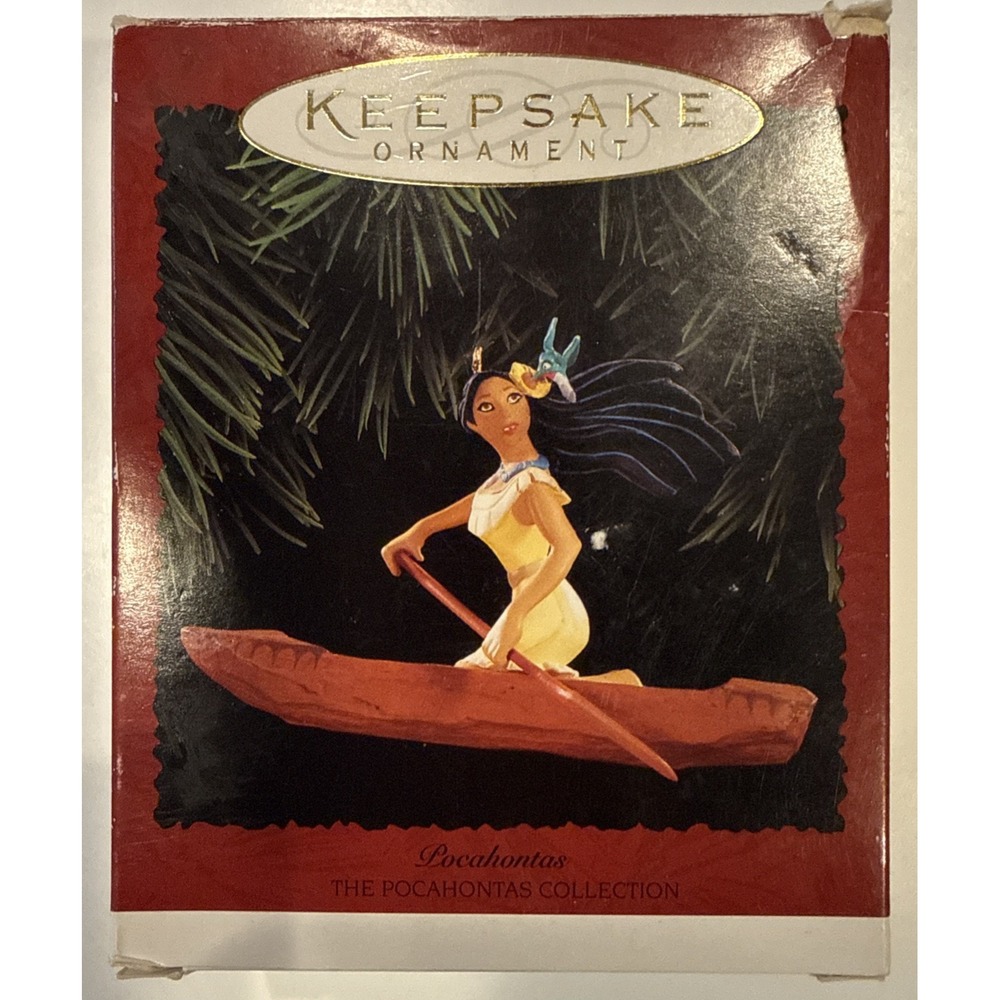 hallmark keepsake ornaments Disney Pocahontas In Canoe In Box